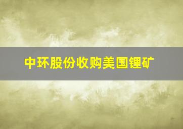 中环股份收购美国锂矿