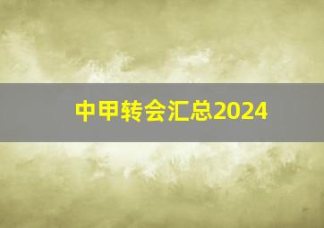 中甲转会汇总2024