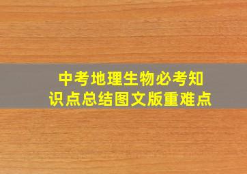 中考地理生物必考知识点总结图文版重难点