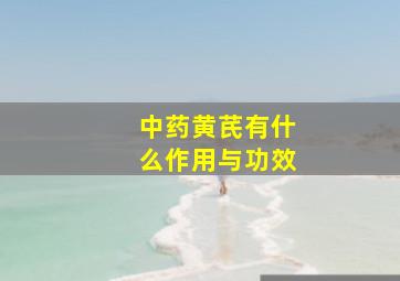 中药黄芪有什么作用与功效