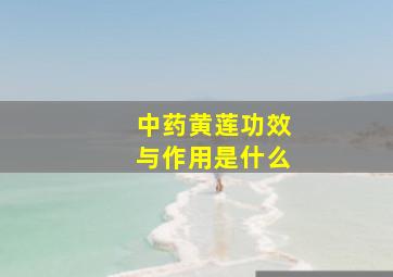 中药黄莲功效与作用是什么