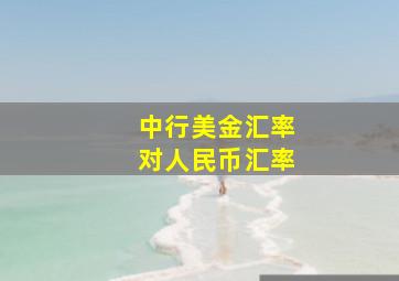 中行美金汇率对人民币汇率