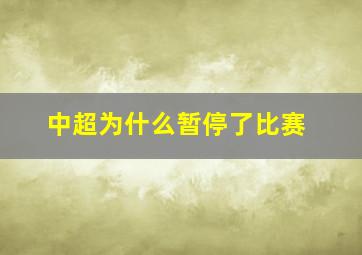 中超为什么暂停了比赛