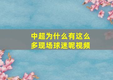 中超为什么有这么多现场球迷呢视频