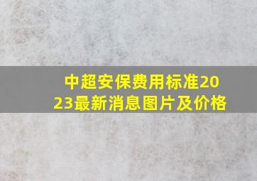 中超安保费用标准2023最新消息图片及价格