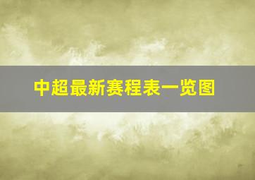 中超最新赛程表一览图