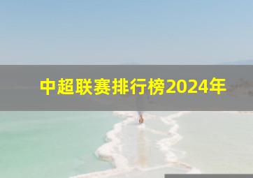 中超联赛排行榜2024年