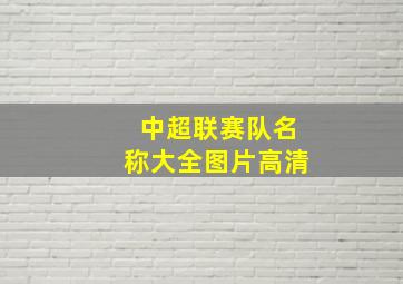 中超联赛队名称大全图片高清