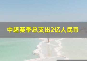 中超赛季总支出2亿人民币