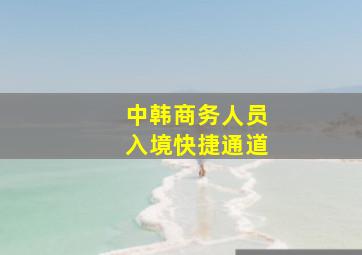 中韩商务人员入境快捷通道