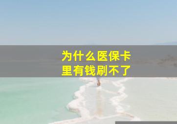 为什么医保卡里有钱刷不了