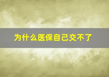 为什么医保自己交不了