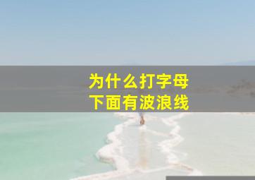 为什么打字母下面有波浪线