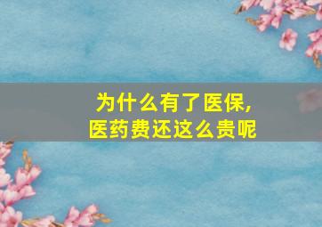 为什么有了医保,医药费还这么贵呢