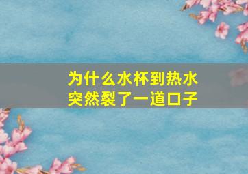 为什么水杯到热水突然裂了一道口子