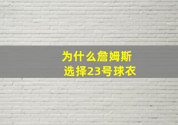 为什么詹姆斯选择23号球衣