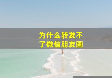 为什么转发不了微信朋友圈