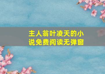 主人翁叶凌天的小说免费阅读无弹窗