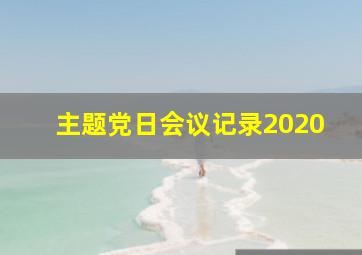 主题党日会议记录2020