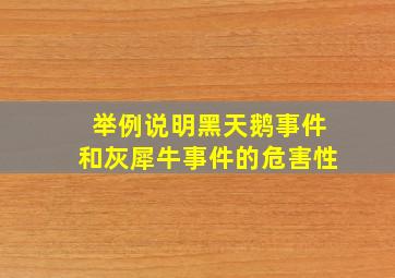 举例说明黑天鹅事件和灰犀牛事件的危害性