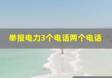 举报电力3个电话两个电话