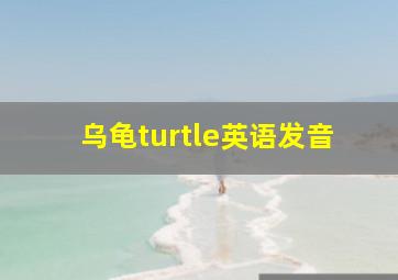 乌龟turtle英语发音