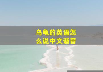 乌龟的英语怎么说中文谐音