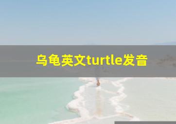 乌龟英文turtle发音