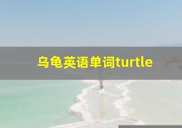 乌龟英语单词turtle