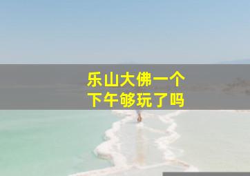 乐山大佛一个下午够玩了吗