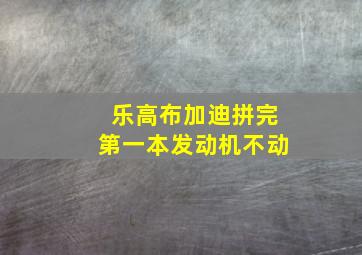 乐高布加迪拼完第一本发动机不动