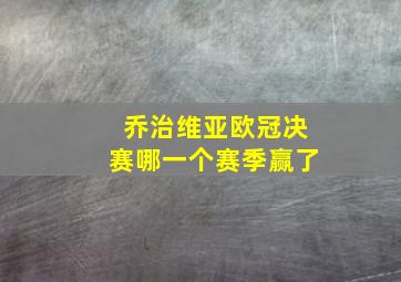 乔治维亚欧冠决赛哪一个赛季赢了