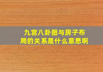 九宫八卦图与房子布局的关系是什么意思啊