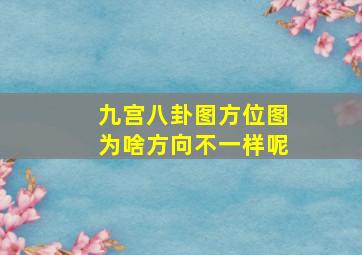 九宫八卦图方位图为啥方向不一样呢