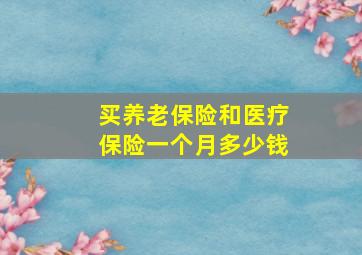 买养老保险和医疗保险一个月多少钱