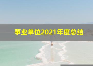 事业单位2021年度总结