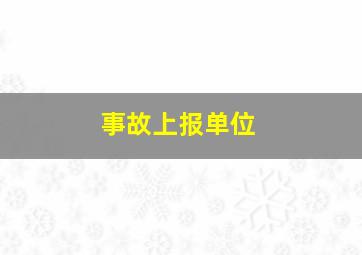 事故上报单位