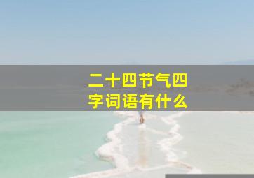 二十四节气四字词语有什么