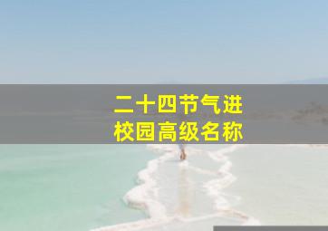 二十四节气进校园高级名称