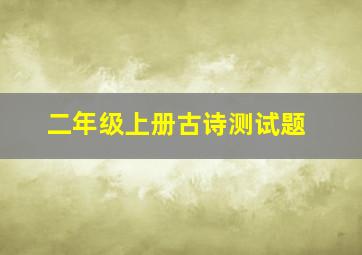 二年级上册古诗测试题