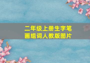 二年级上册生字笔画组词人教版图片