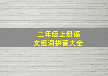 二年级上册语文组词拼音大全