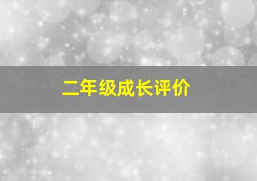 二年级成长评价