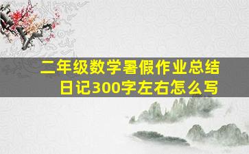 二年级数学暑假作业总结日记300字左右怎么写