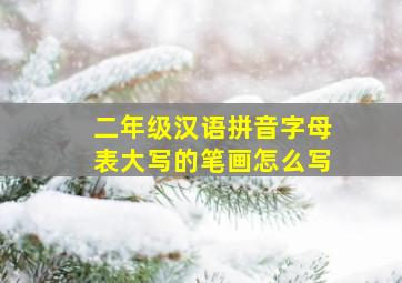 二年级汉语拼音字母表大写的笔画怎么写