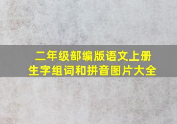 二年级部编版语文上册生字组词和拼音图片大全