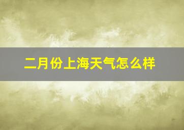 二月份上海天气怎么样