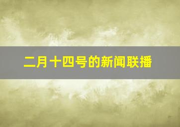 二月十四号的新闻联播