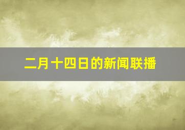 二月十四日的新闻联播