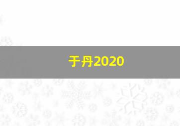 于丹2020